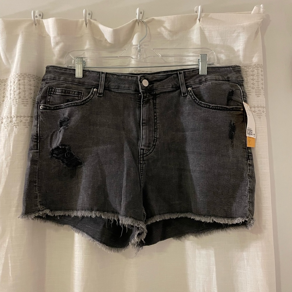 Black Jean Shorts